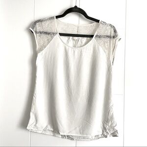 3/$25 Garage White Lace Sleeve Blouse
